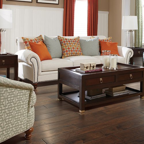 Wood floor installation in Lake City, MN from Malmquist Home Furnishings
